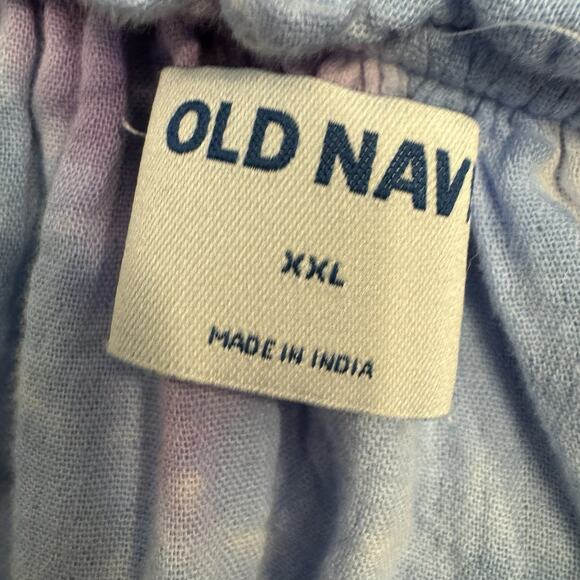 Old Navy Shirt Dress 2X Womens Lounge Beach Coverup Casual Tie Dye Pockets - Picture 7 of 10